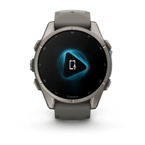 Garmin fenix 9 Pro - 43mm Titanas su akmenėlių pilkos spalvos silikoniniu dirželiu