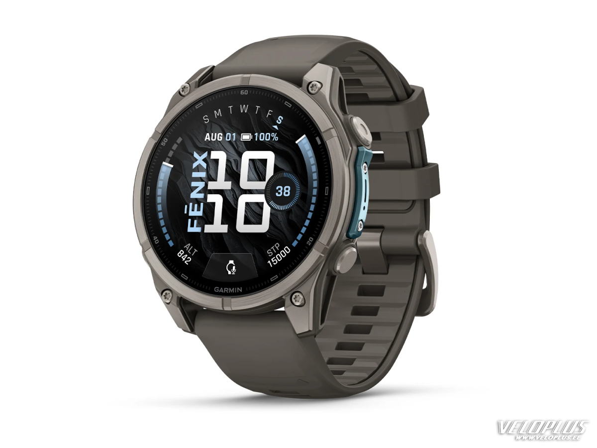 Garmin fenix 9 Pro - 47mm Titāna ar oļu pelēkas krāsas silikona siksniņu