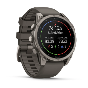 Garmin fenix 9 Pro - 47mm Titāna ar oļu pelēkas krāsas silikona siksniņu