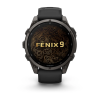 Garmin fenix 9 Pro - 47mm Ogļu pelēks DLC titāna pārklājums ar melnu silikona siksniņu thumbnail 2