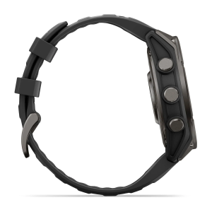 Garmin fenix 9 Pro - 47mm Ogļu pelēks DLC titāna pārklājums ar melnu silikona siksniņu