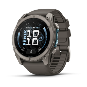 Garmin fenix 9 Pro - 51mm Titanas su akmenėlių pilkos spalvos silikoniniu dirželiu