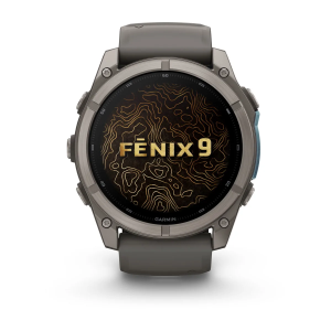 Garmin fenix 9 Pro - 51mm Titanas su akmenėlių pilkos spalvos silikoniniu dirželiu