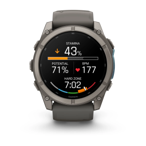 Garmin fenix 9 Pro - 51mm Titanas su akmenėlių pilkos spalvos silikoniniu dirželiu