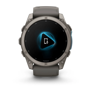Garmin fenix 9 Pro - 51mm Titanas su akmenėlių pilkos spalvos silikoniniu dirželiu