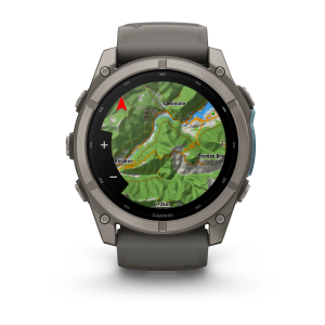Garmin fenix 9 Pro - 51mm Titanas su akmenėlių pilkos spalvos silikoniniu dirželiu