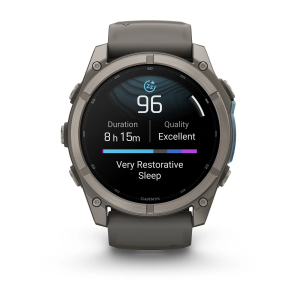 Garmin fenix 9 Pro - 51mm Titanas su akmenėlių pilkos spalvos silikoniniu dirželiu