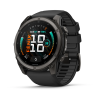 Garmin fenix 9 Pro - 51mm Ogļu pelēks DLC titāna pārklājums ar melnu silikona siksniņu thumbnail 1