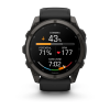 Garmin fenix 9 Pro - 51mm Ogļu pelēks DLC titāna pārklājums ar melnu silikona siksniņu thumbnail 4