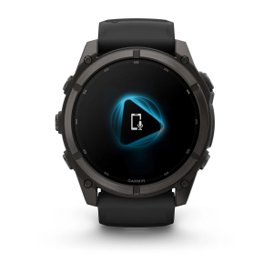 Garmin fenix 9 Pro - 51mm Ogļu pelēks DLC titāna pārklājums ar melnu silikona siksniņu