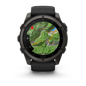 Garmin fenix 9 Pro - 51mm Ogļu pelēks DLC titāna pārklājums ar melnu silikona siksniņu