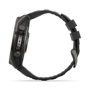 Garmin fenix 9 Pro - 51mm Ogļu pelēks DLC titāna pārklājums ar melnu silikona siksniņu