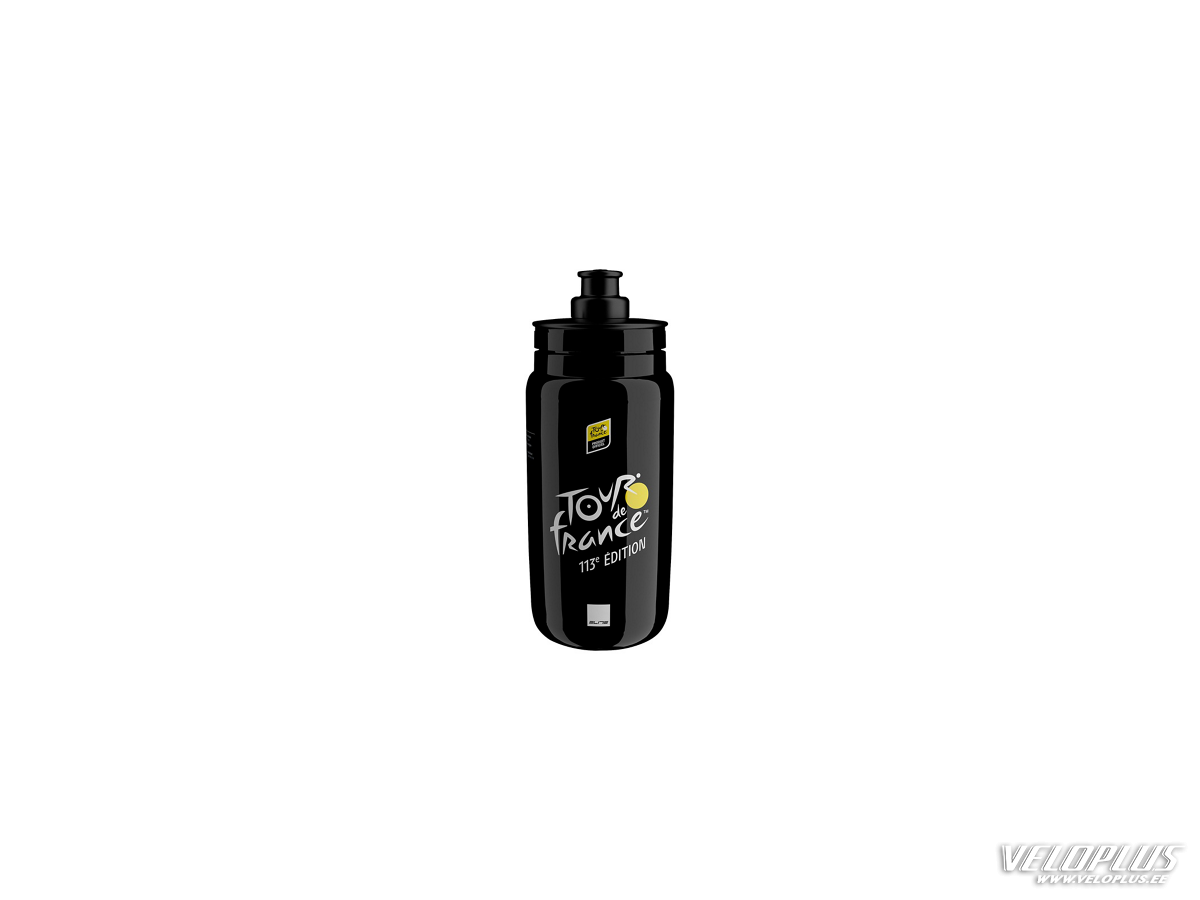 Bottle Elite FLY Teams 2026 Tour de France Black Map 550 ml