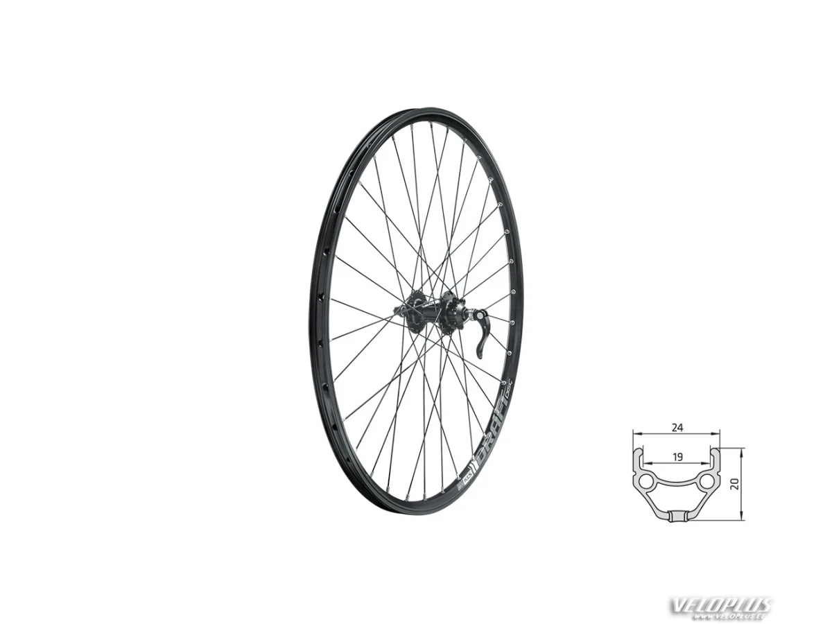 Wheel front KLS DRAFT DSC, 27,5" F, black
