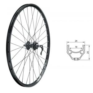 Wheel front KLS DRAFT DISC 6-bolt, 28/29", black