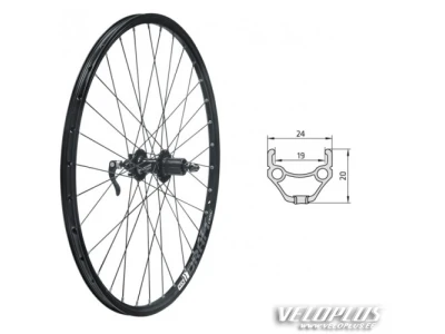 Wheel rear KLS DRAFT DSC R, 26", black
