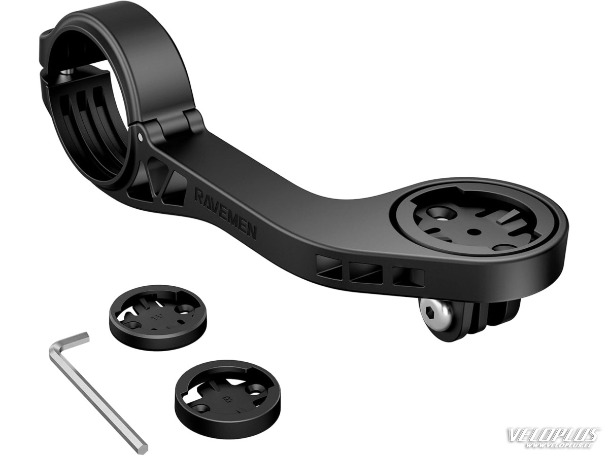 Out-front mount RAVEMEN AOM05 for mounting computer + light or GoPro