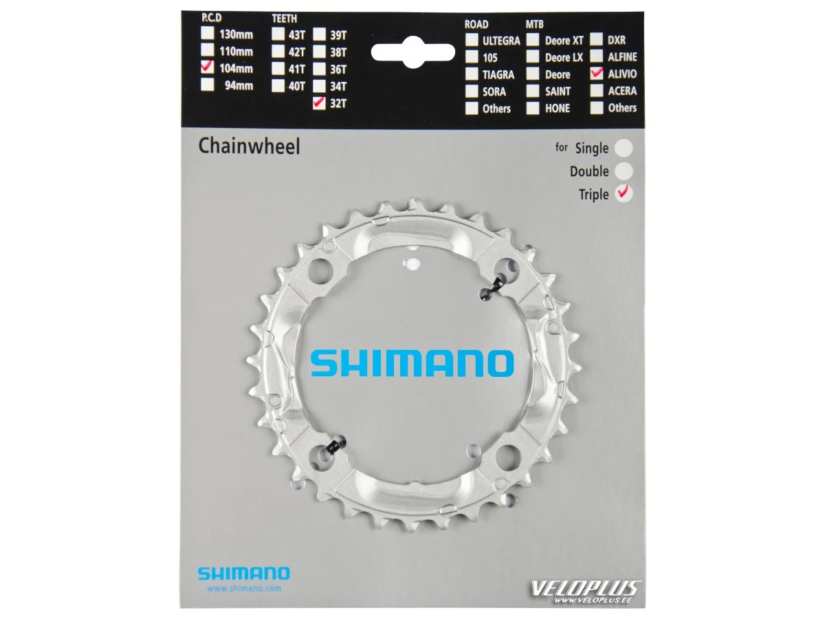 Hammasratas Shimano Alivio M430 32h hõbe