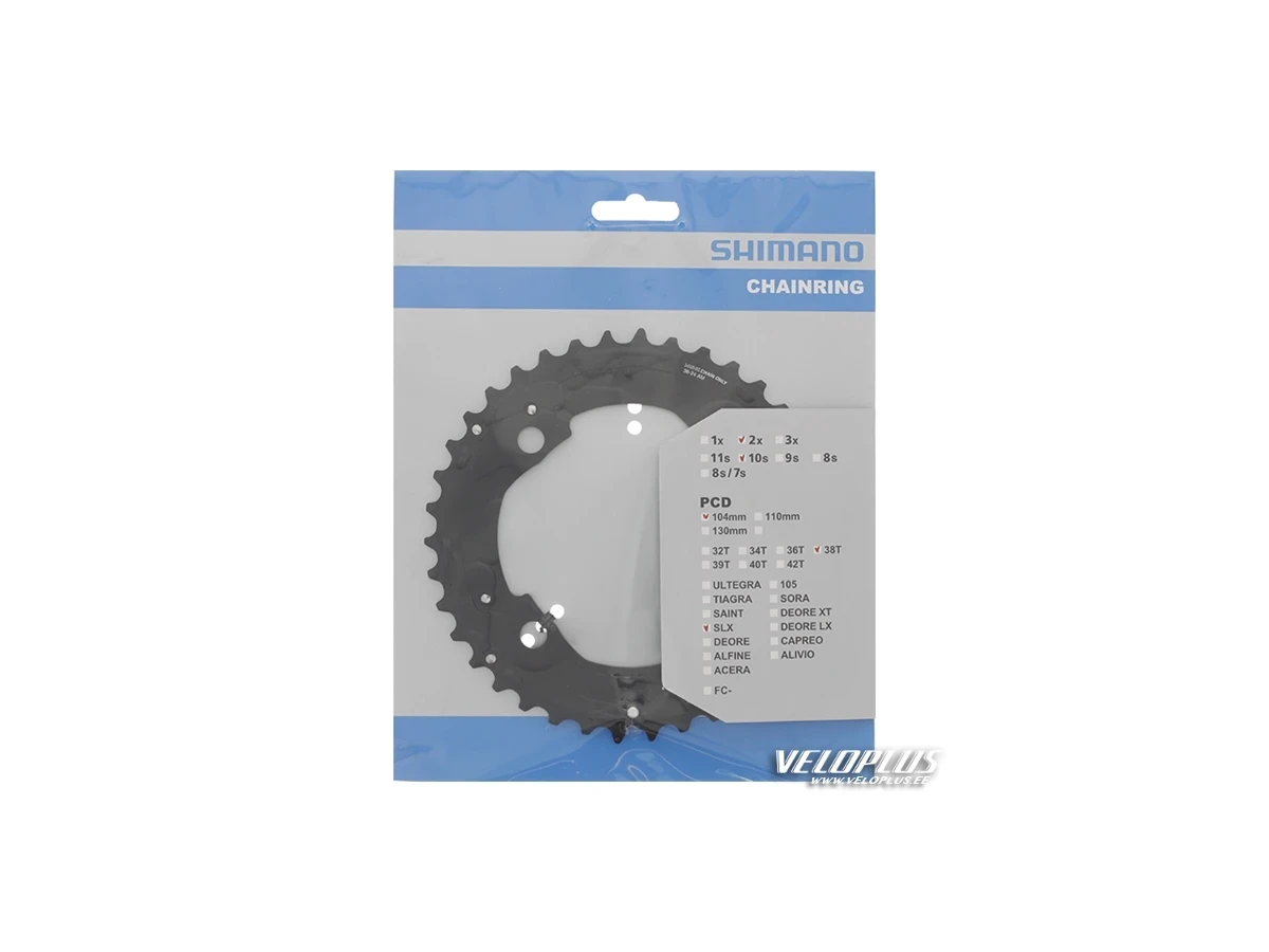 Hammasratas Shimano SLX M675 38h-AM BCD 104 2x10