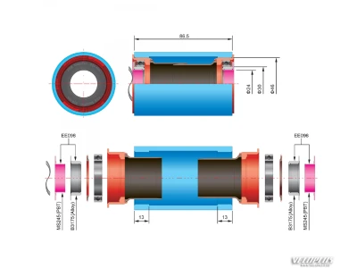 Keskiöadapteri FSA M/EXO 24 mm carbon to PF30 (EE096)