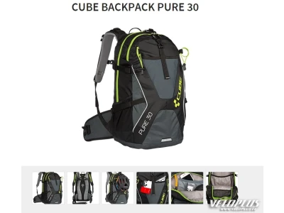 Seljakott Cube PURE 30 must-roheline
