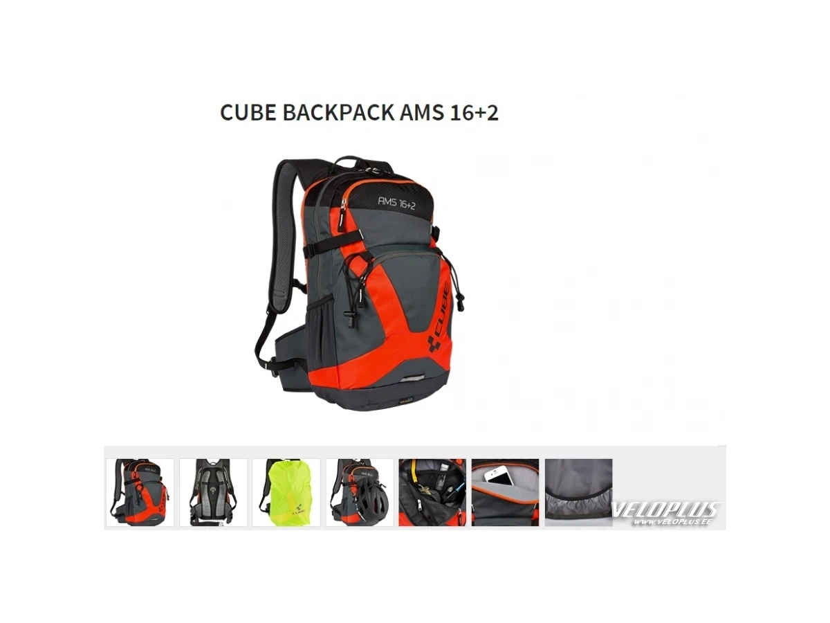 Cube Backpack AMS 16+2 black-red