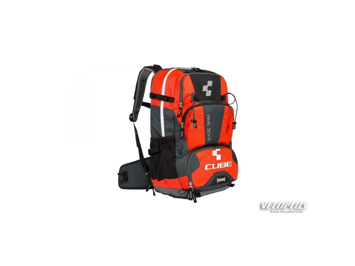 Backpack Cube AMS 30+5 black-flashred