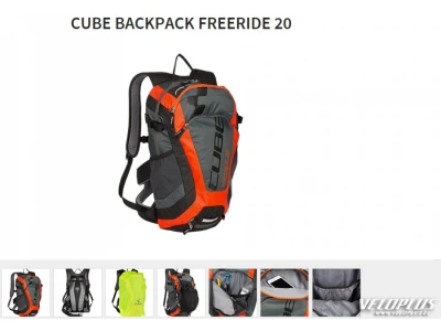 Seljakott Cube Freeride 20 must-punane