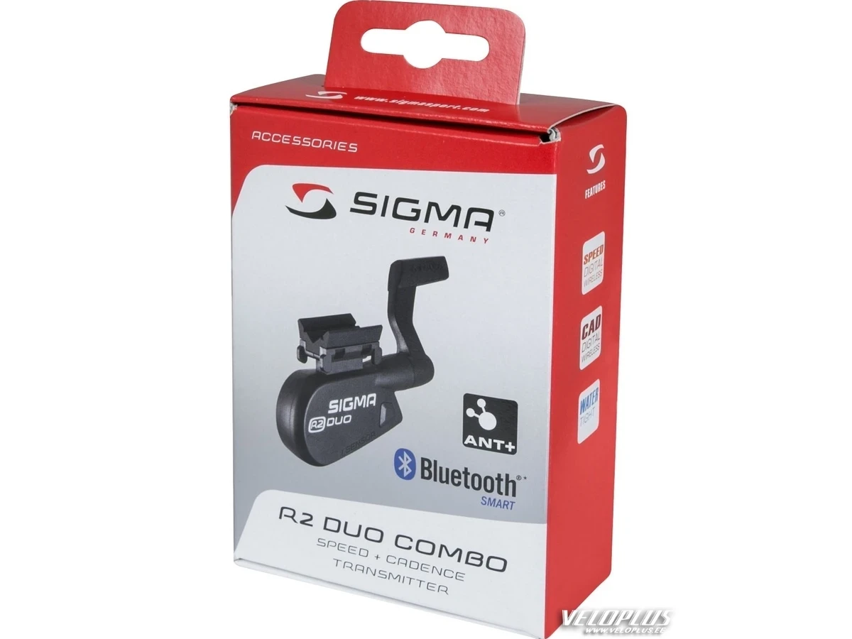 Kiiruse- ja vändapöörete andur SIGMA R2 DUO COMBO (ANT+/ Bluetooth)