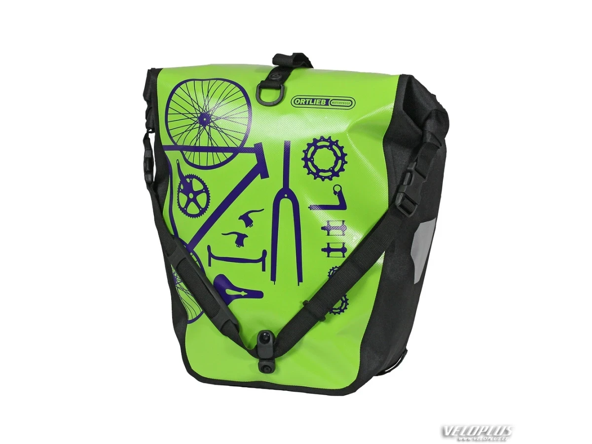 Ortlieb Back-Roller Design Parts lime-black F5463 (pair)