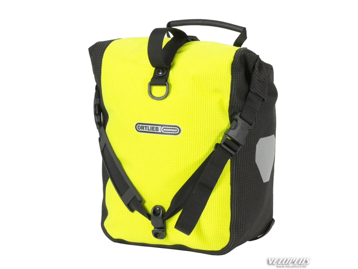Bike bag Ortlieb Front-Roller High Visibility fluo yellow-black reflective F6151 (pair)