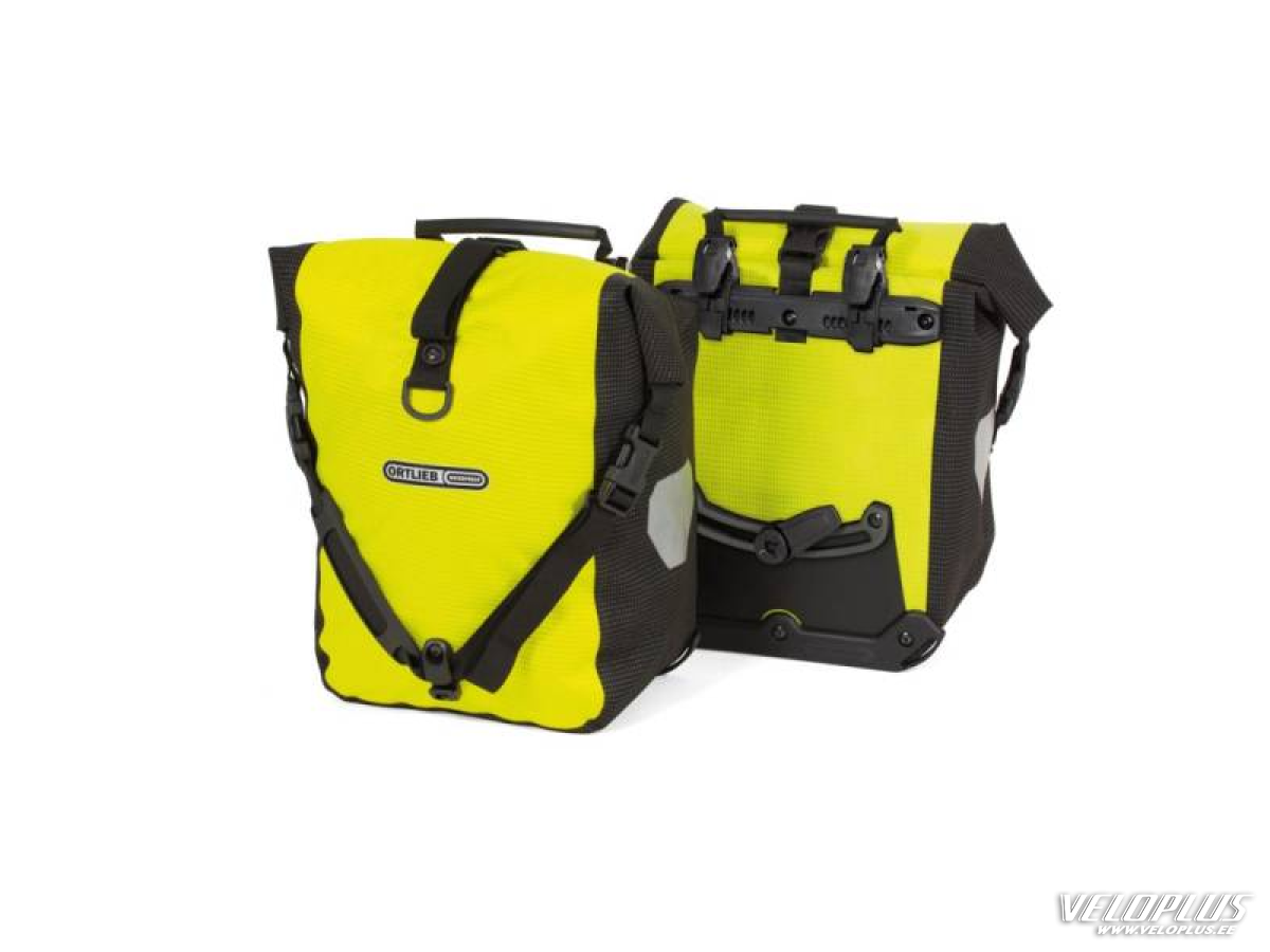 Bike bag Ortlieb Front-Roller High Visibility fluo yellow-black reflective F6151 (pair)