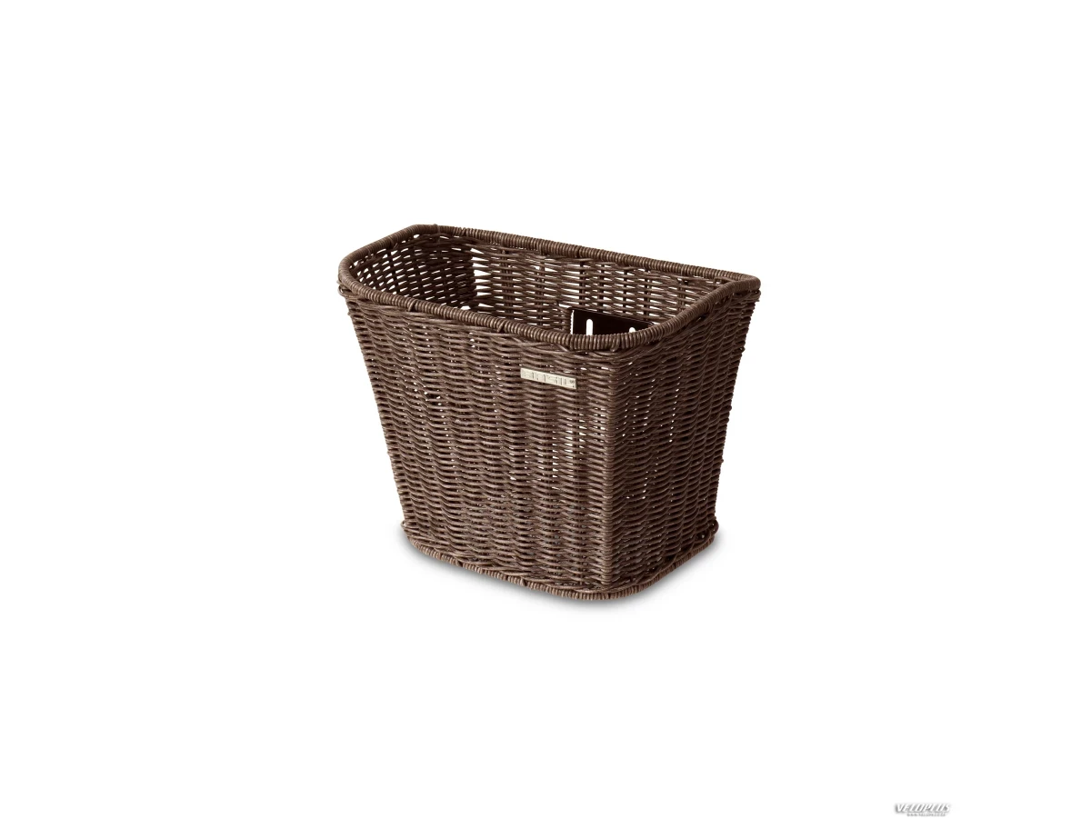 Bike basket BASIL BOSTON-RATTAN LOOK brown w/ fixers