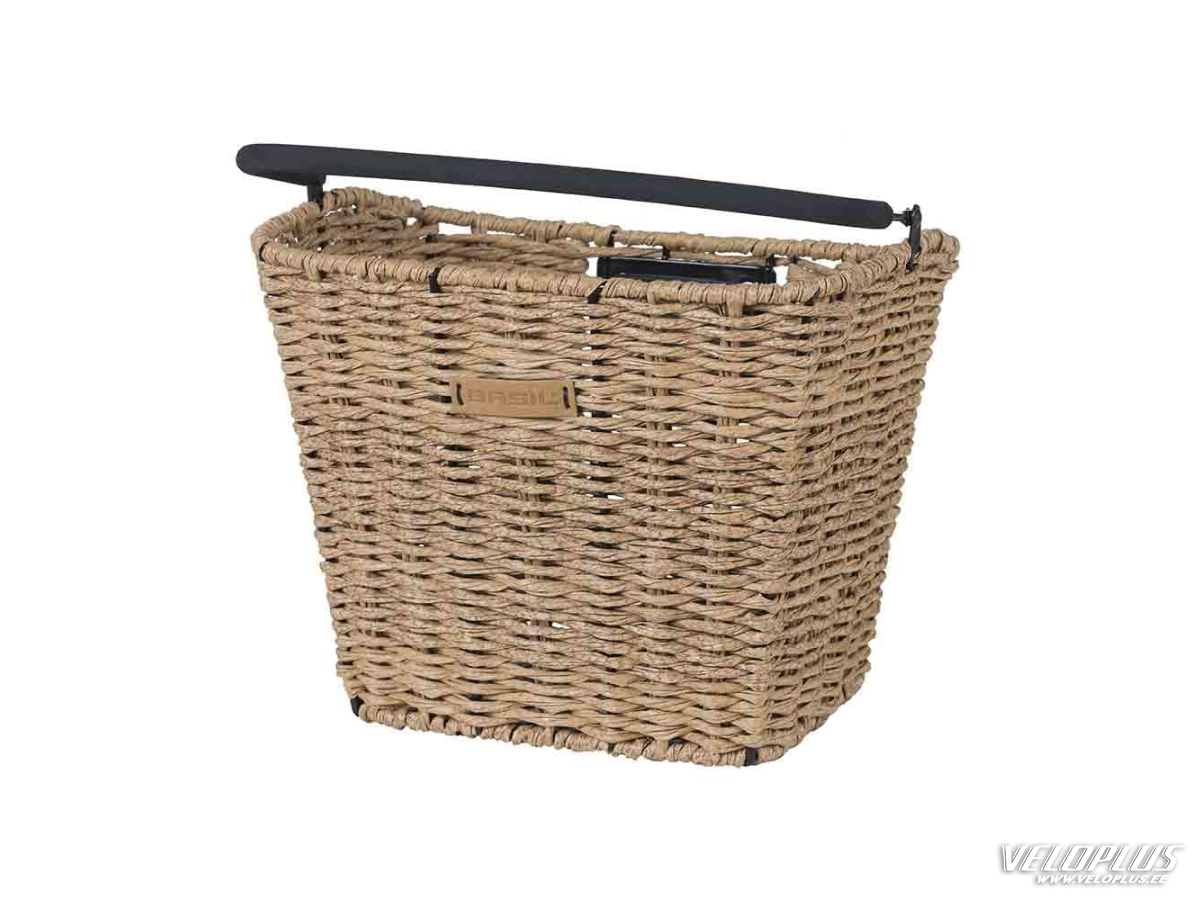 Bike basket BASIL BOSTON RATTAN LOOK BE/KF seagrass w/o holder