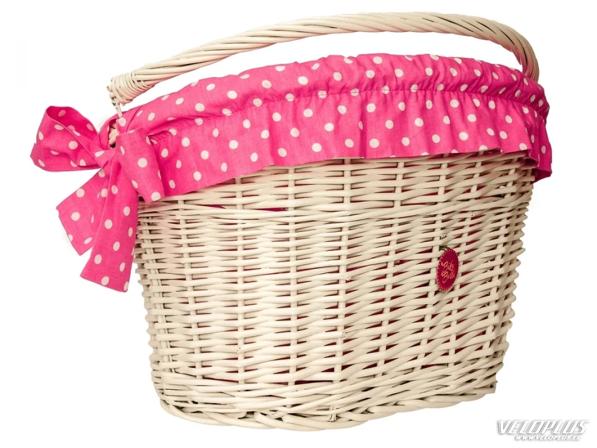 Basket liner BIKE BELLE POLKA PINK