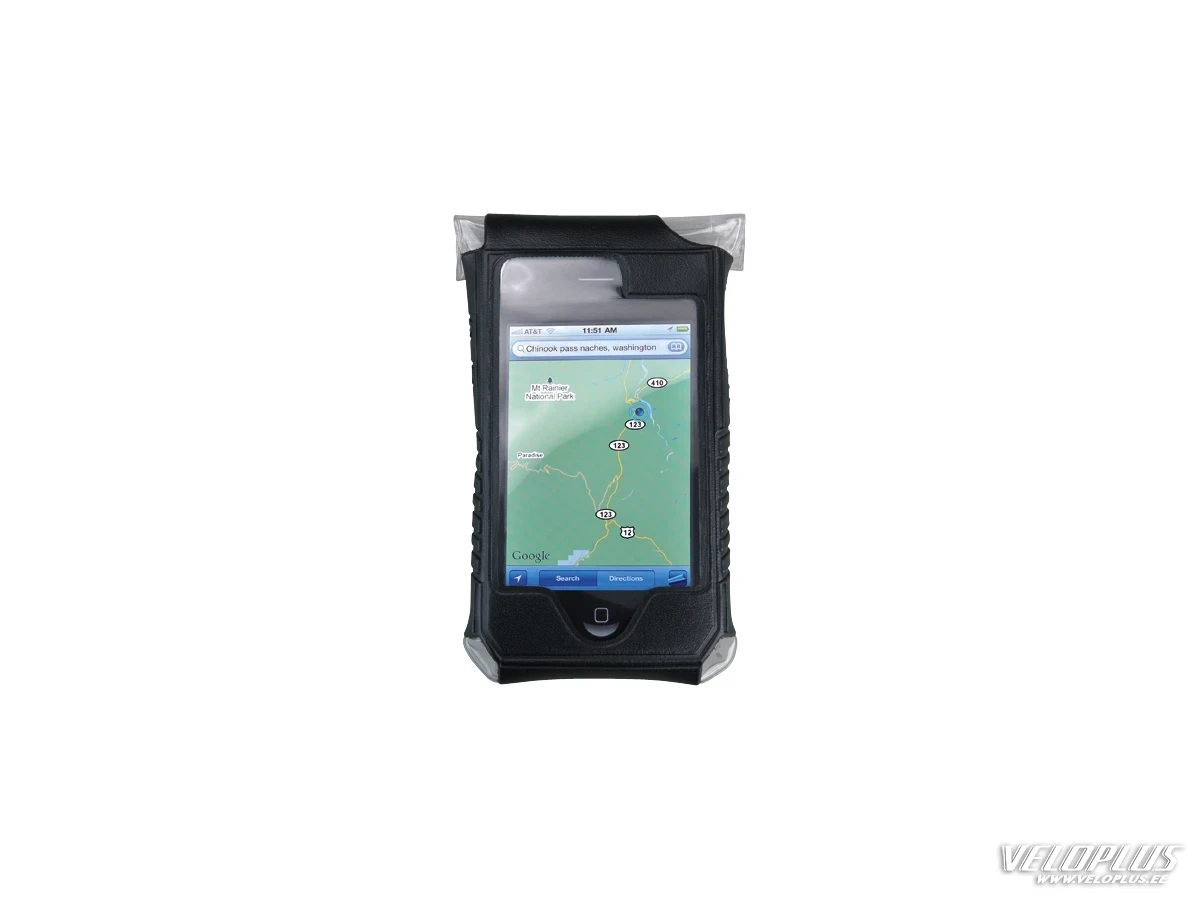 Nutitelefoni kott TOPEAK SMARTPHONE DRYBAG iPhone 4/4S must juhtrauale/stemmile