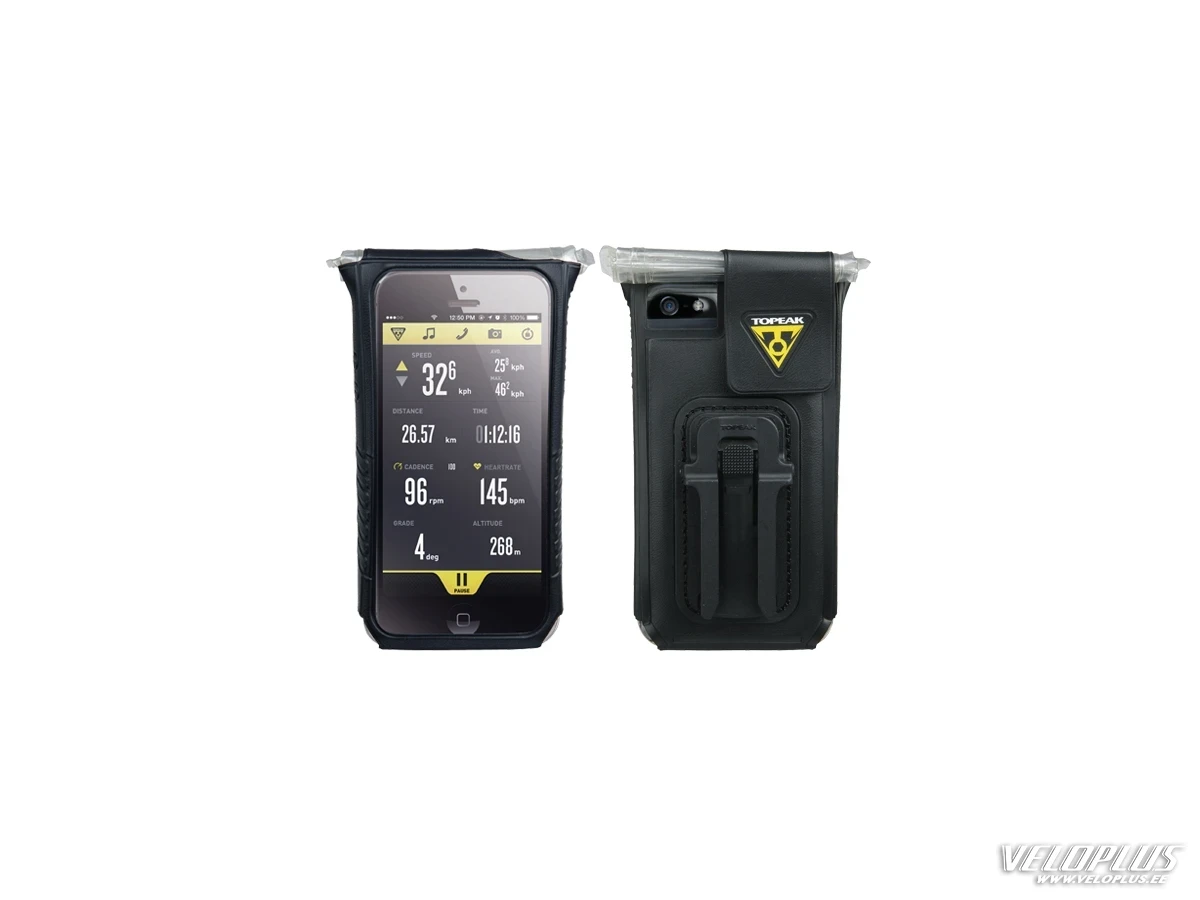 Nutitelefoni kott TOPEAK SMARTPHONE DRYBAG iPhone 5 must juhtrauale/stemmile
