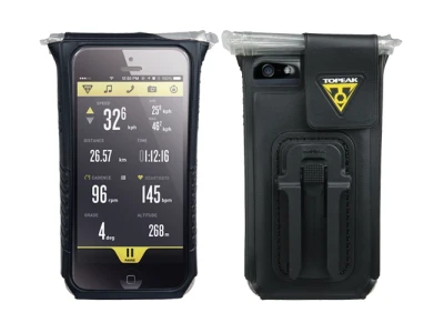 Nutitelefoni kott TOPEAK SMARTPHONE DRYBAG iPhone 5 must juhtrauale/stemmile