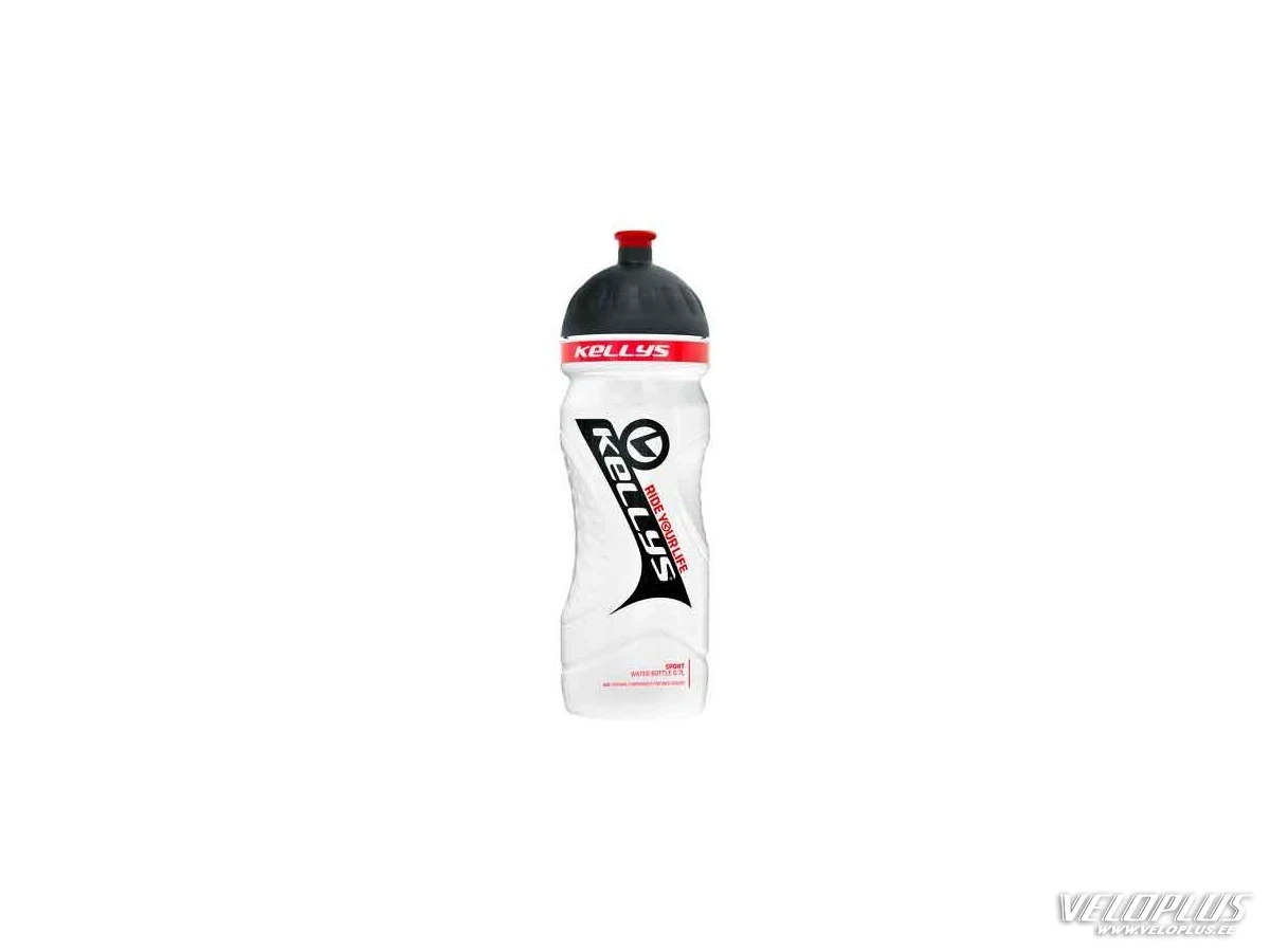 Vesipullo Kellys 700ml Sport läpinäkyvä valkoinen-musta