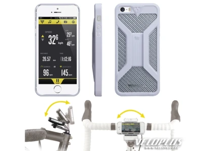 Nutitelefoni hoidja Topeak RideCase iPhone SE/5/5S valge juhtrauale/stemmile