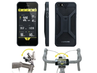 Nutitelefoni hoidja Topeak RideCase iPhone 6 must juhtrauale/stemmile