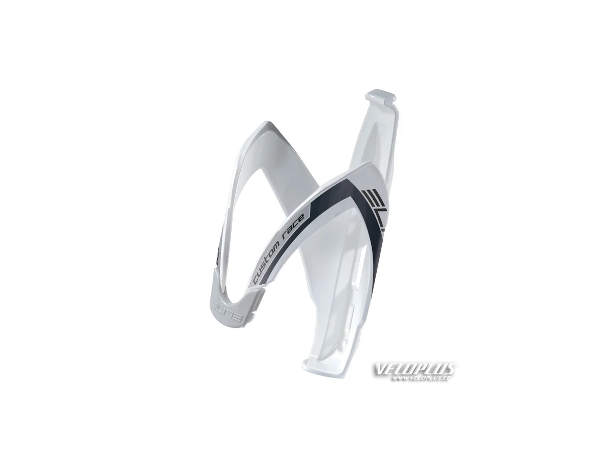 Elite Bottle Cage Custom Race White Glossy Black GR